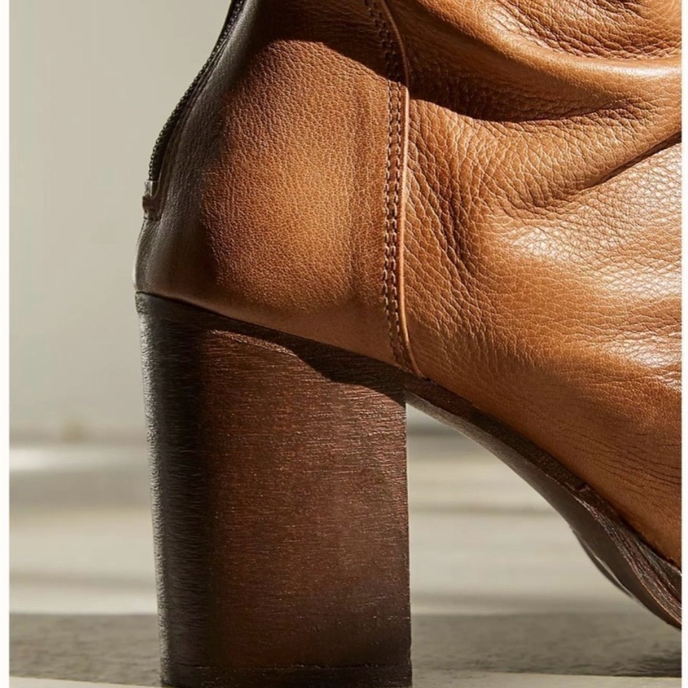 Free People Brown Leather Women's Boots Size 11 - Picture 3 of 16